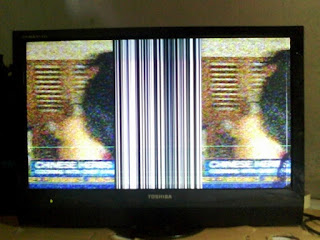 Cara Memperbaiki TV LCD Toshiba Bergaris Horizontal 