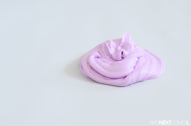 How to make calming lavender slime for kids from And Next Comes L