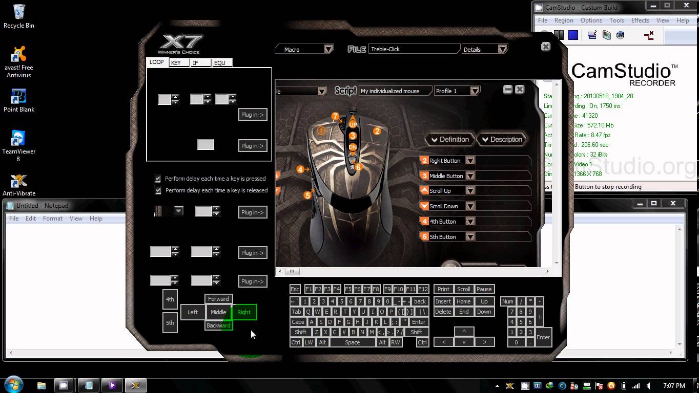 SCRIPT MOUSE MACRO X7 Point Blank Garena - SilentCoder