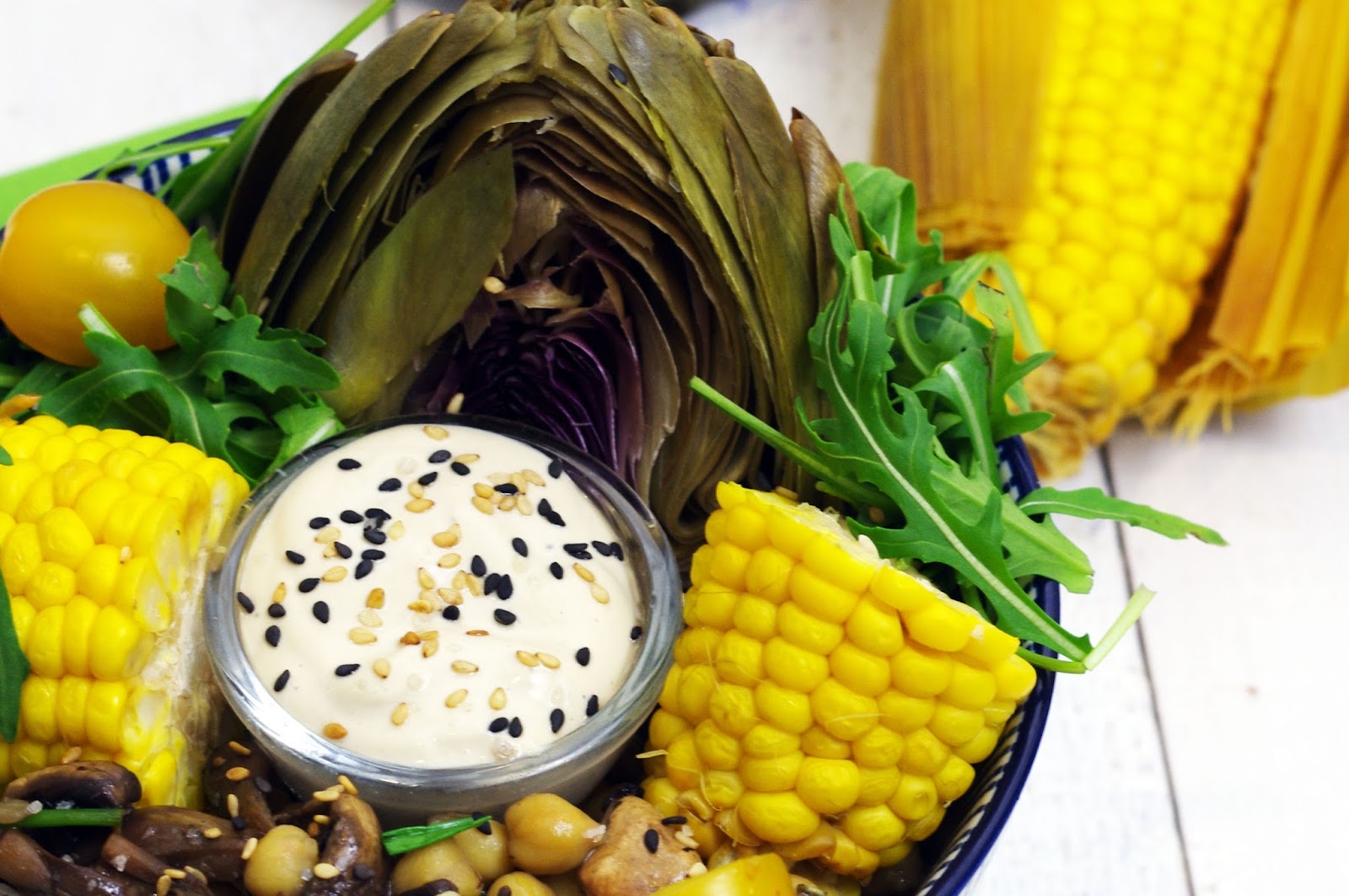 recette salade artichaut et maïs