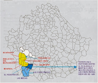 Evolución administrativa y territorial del señorío de Belmonte - Mapas