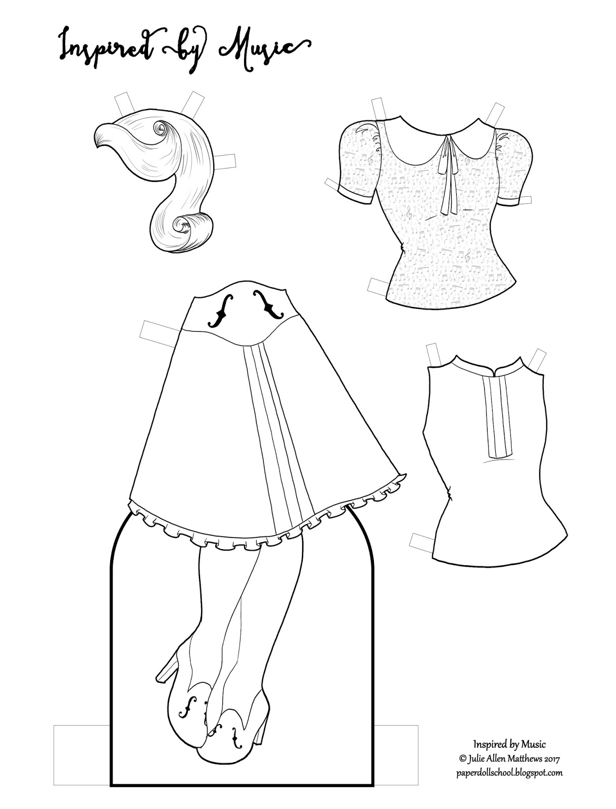 Paper Doll School Paper Doll Collaboration 2017 Music