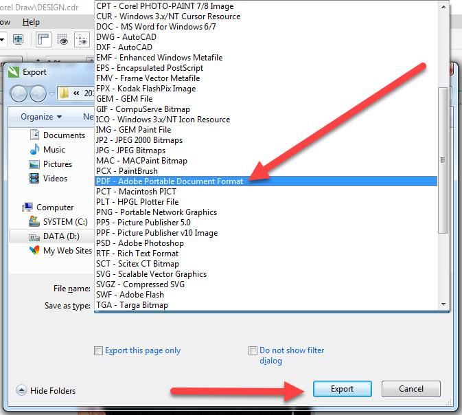 how to convert corel draw pdf file to jpeg