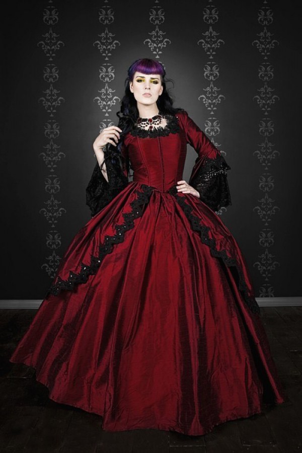 Hottest Red & Black Gothic Bridal Wedding Gowns