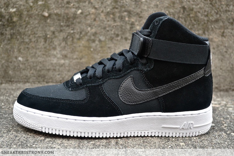 air force 1 high black white