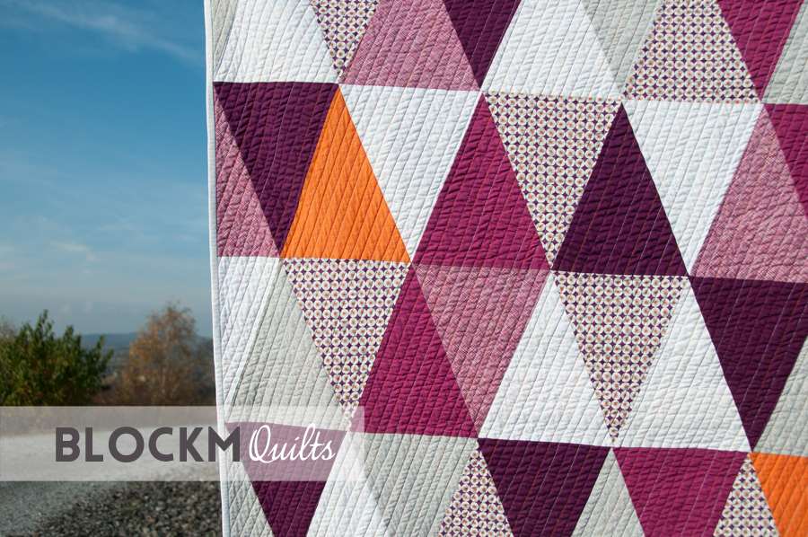 block M quilts Porcupine Playground triangle quilt