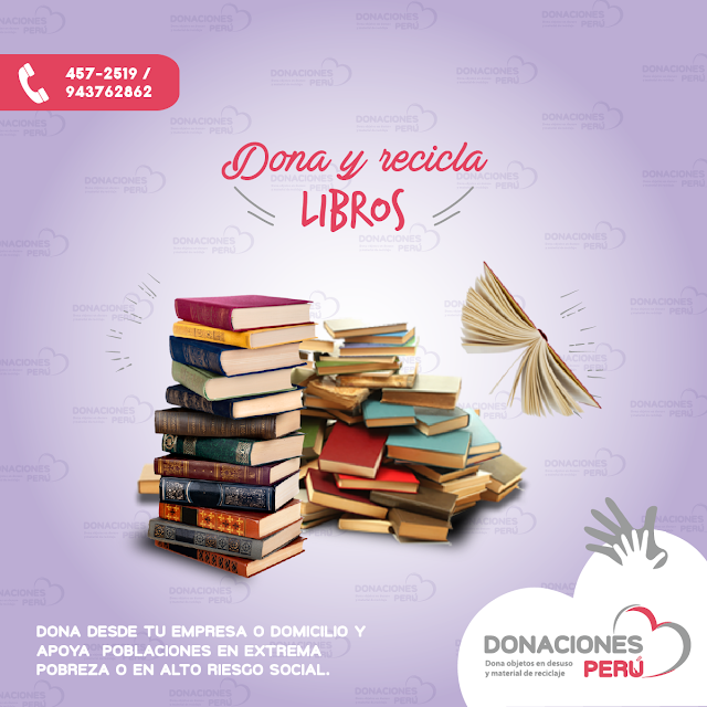 Dona Libros - Recicla libros - dona y recicla - recicla y dona - Donaciones Perú
