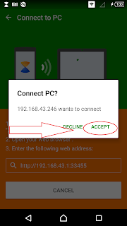 cara mengirim file dari android ke PC