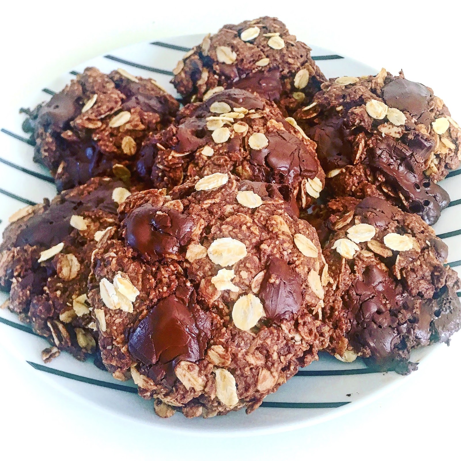 Mes recettes sans gluten (mais 100 plaisir !) Cookies tout chocolat aux flocons d'avoine