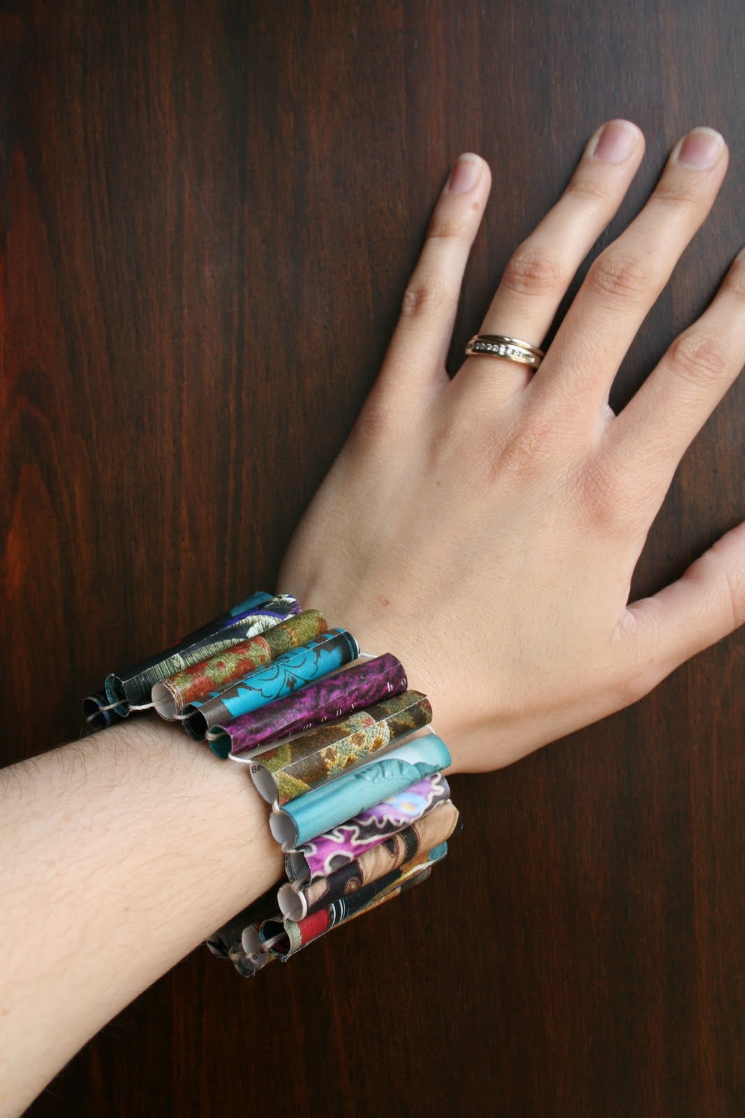 The Beautiful Thrifty Life Recycled Magazine Paper Bracelet