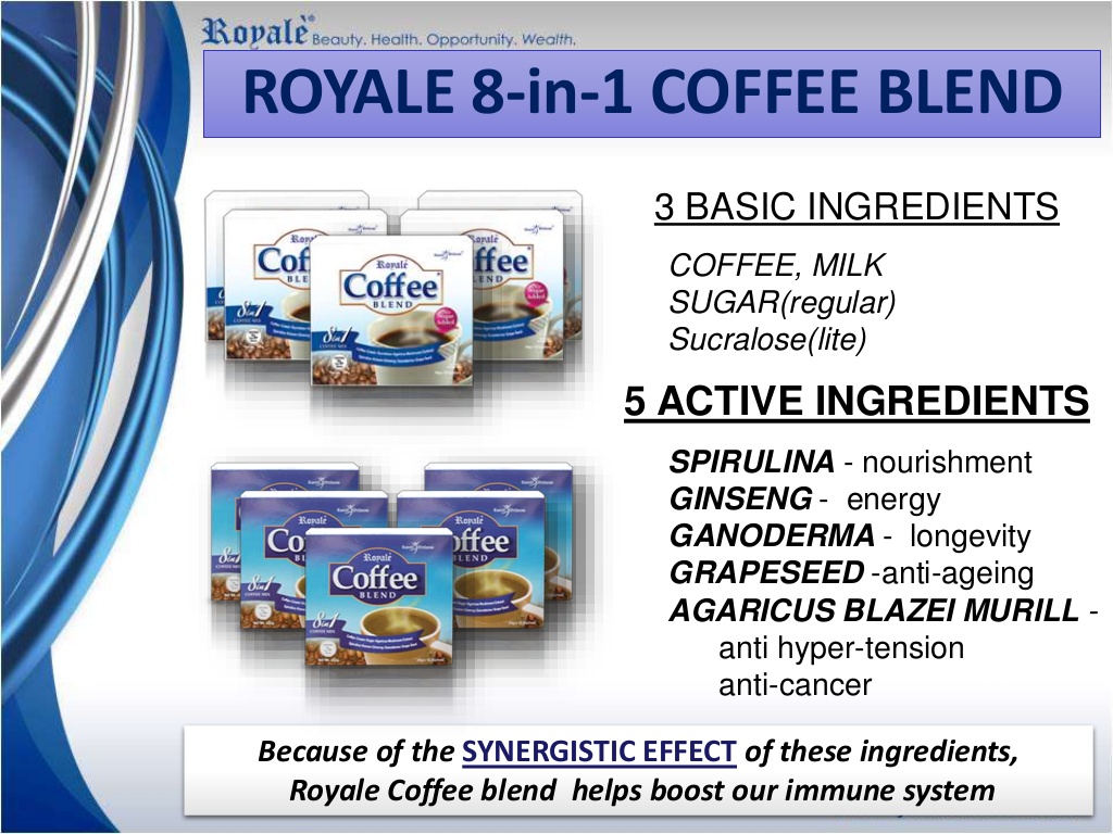 Royale Coffee Blend 8 in 1 Coffee Mix 12 Sachets/Box Order Here Today