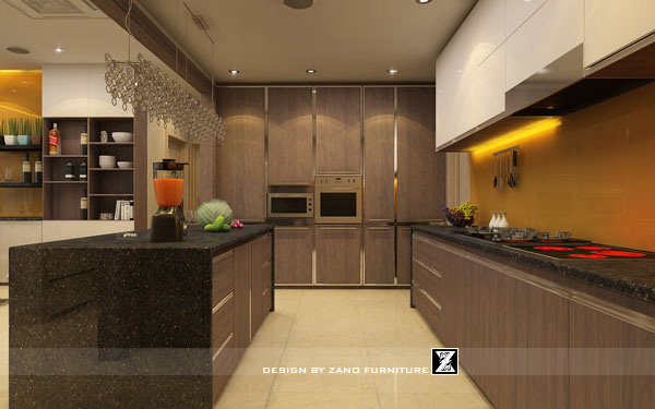 Thiết kế nội thất bếp và phòng ăn căn hộ 3401 Topaz 2 - Sai Gon Pearl