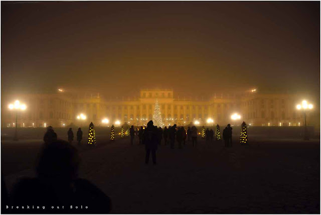 Christmas at Schonbrunn palace Vienna Austria