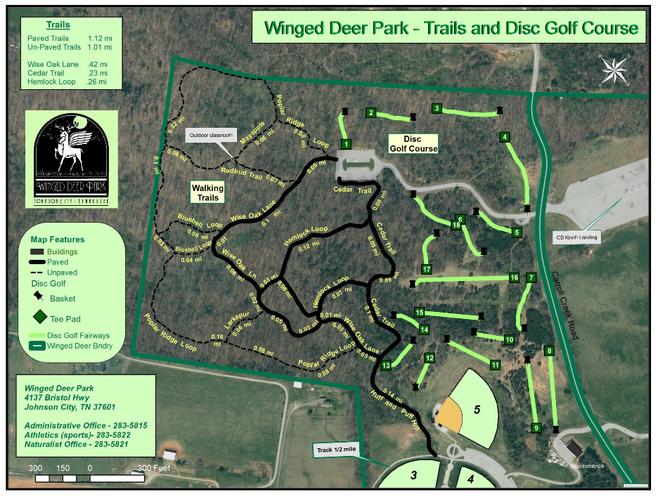 Deer Park Trail Map Appalachian Treks: Trails At Winged Deer Park