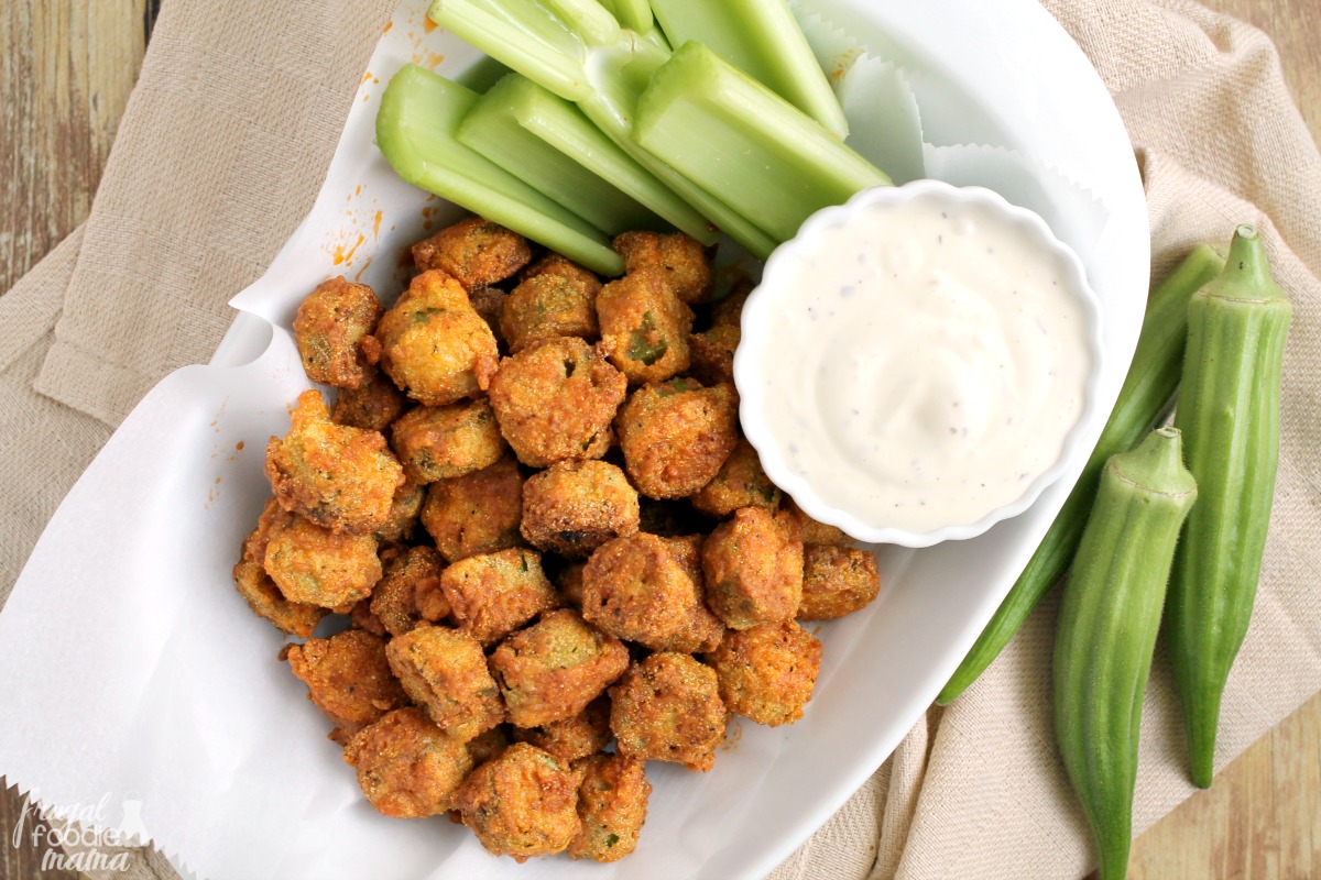 Frugal Foodie Mama Buffalo Fried Okra