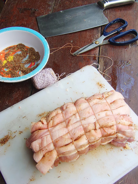 How to prepare roasted pork belly roast pork recipe, pork crackling, pork skin, pork dishes
