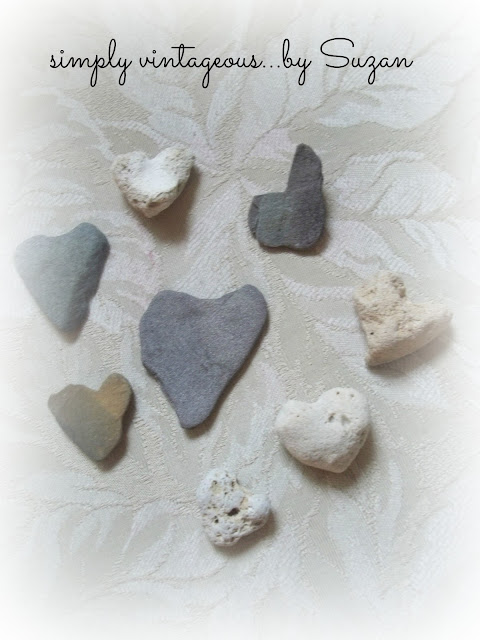 rocks, shape, hearts, natural