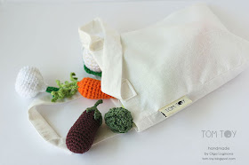 Little crochet vegetables, handmade play food