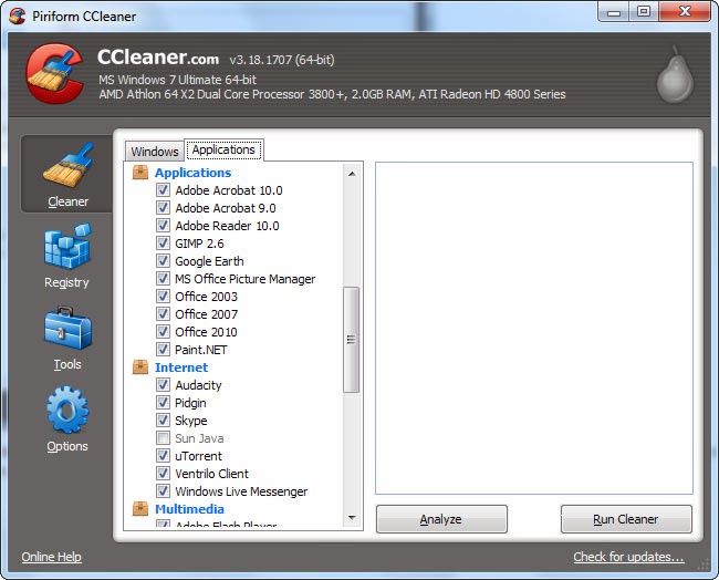 حذف الملفات باستخدام برنامج ccleaner