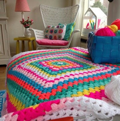Mantas crochet con patrones