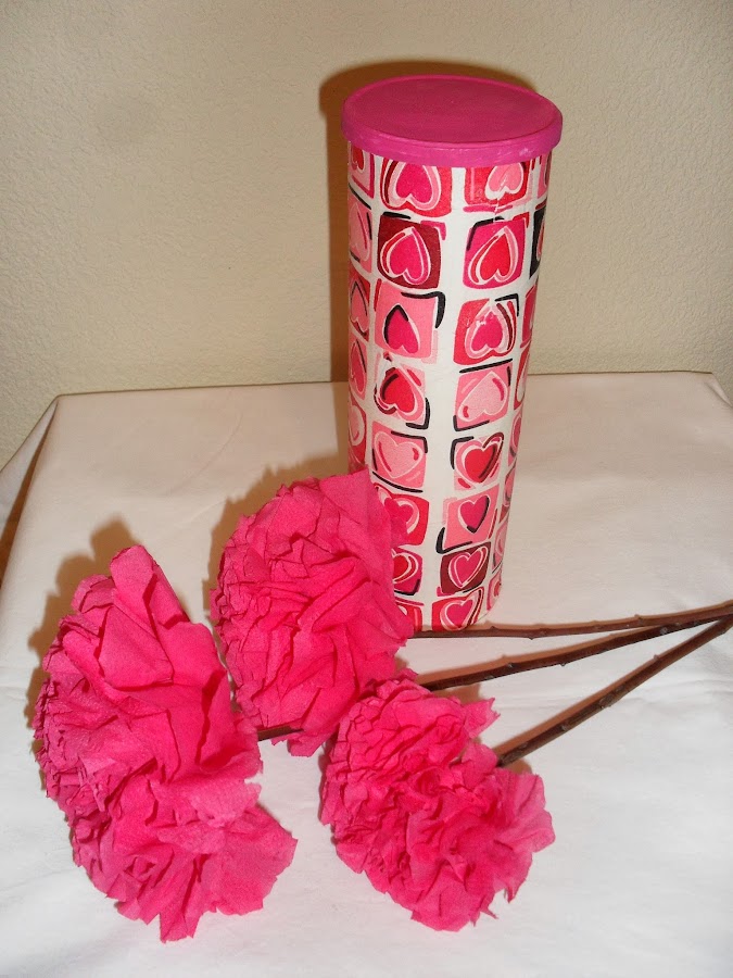 De bote de patatas a jarron para San Valentin