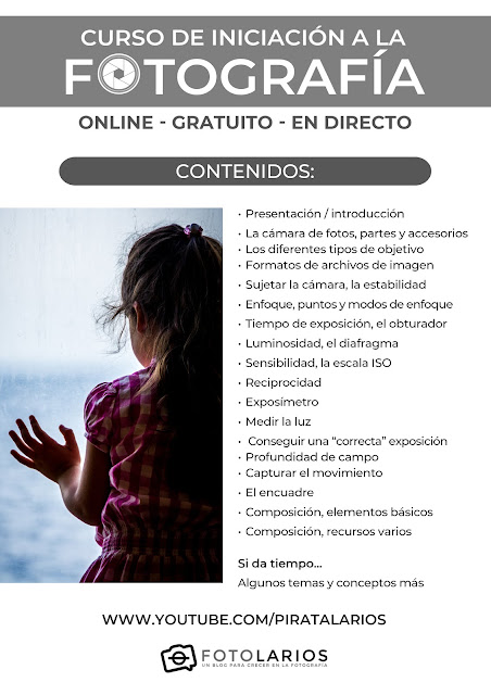 Curso online de iniciación a la Fotografía - CONTENIDOS Curso online de iniciación a la Fotografía - CONTENIDOS