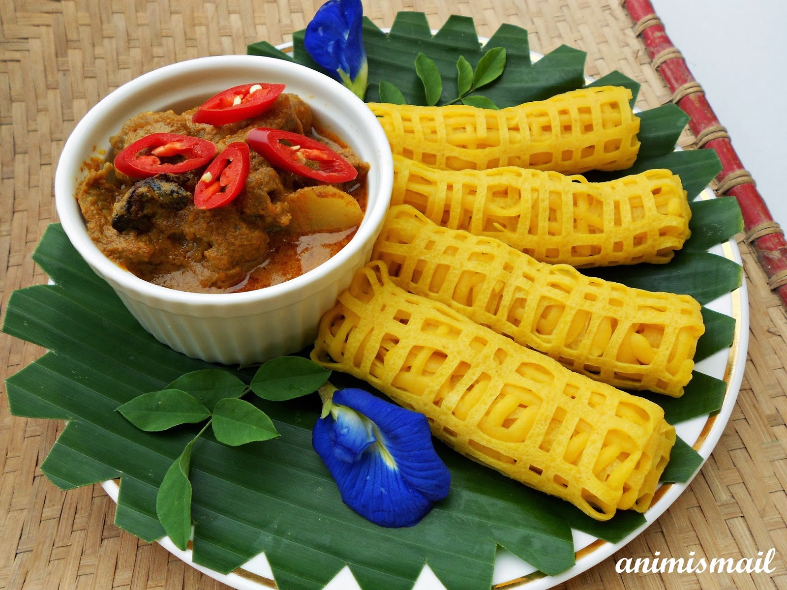 Cara Buat Roti Jala Petak Pewarna j