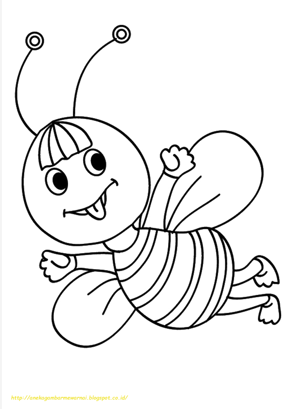 Gambar 10 Gambar Mewarnai Serangga Anak Paud Tk 2 Kartun ...