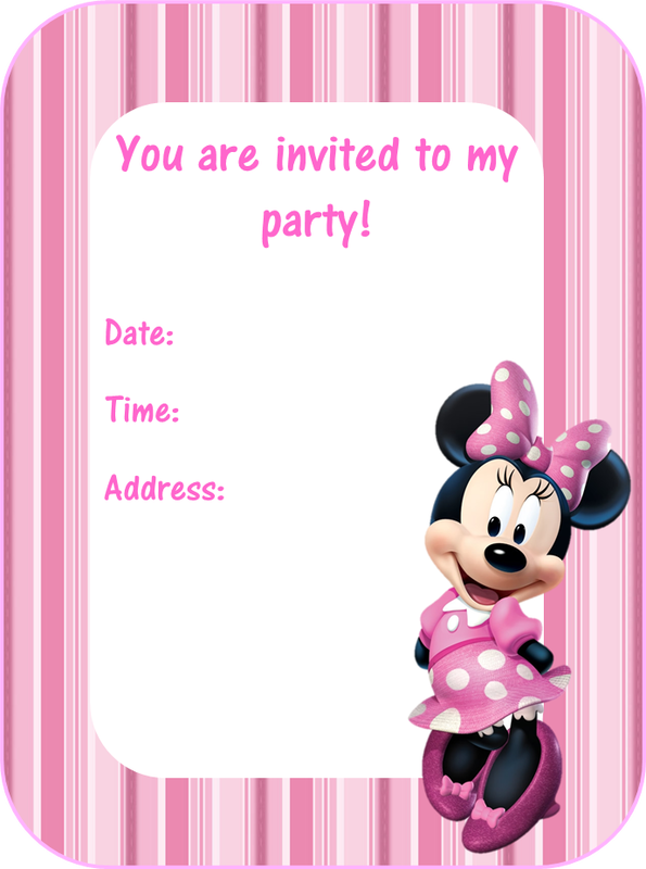 Mini Kit de Minnie Rosa para Imprimir Gratis. Para hacer invitaciones, tarjetas, marcos de fotos o etiquetas, para imprimir gratis de Minnie Rosa .