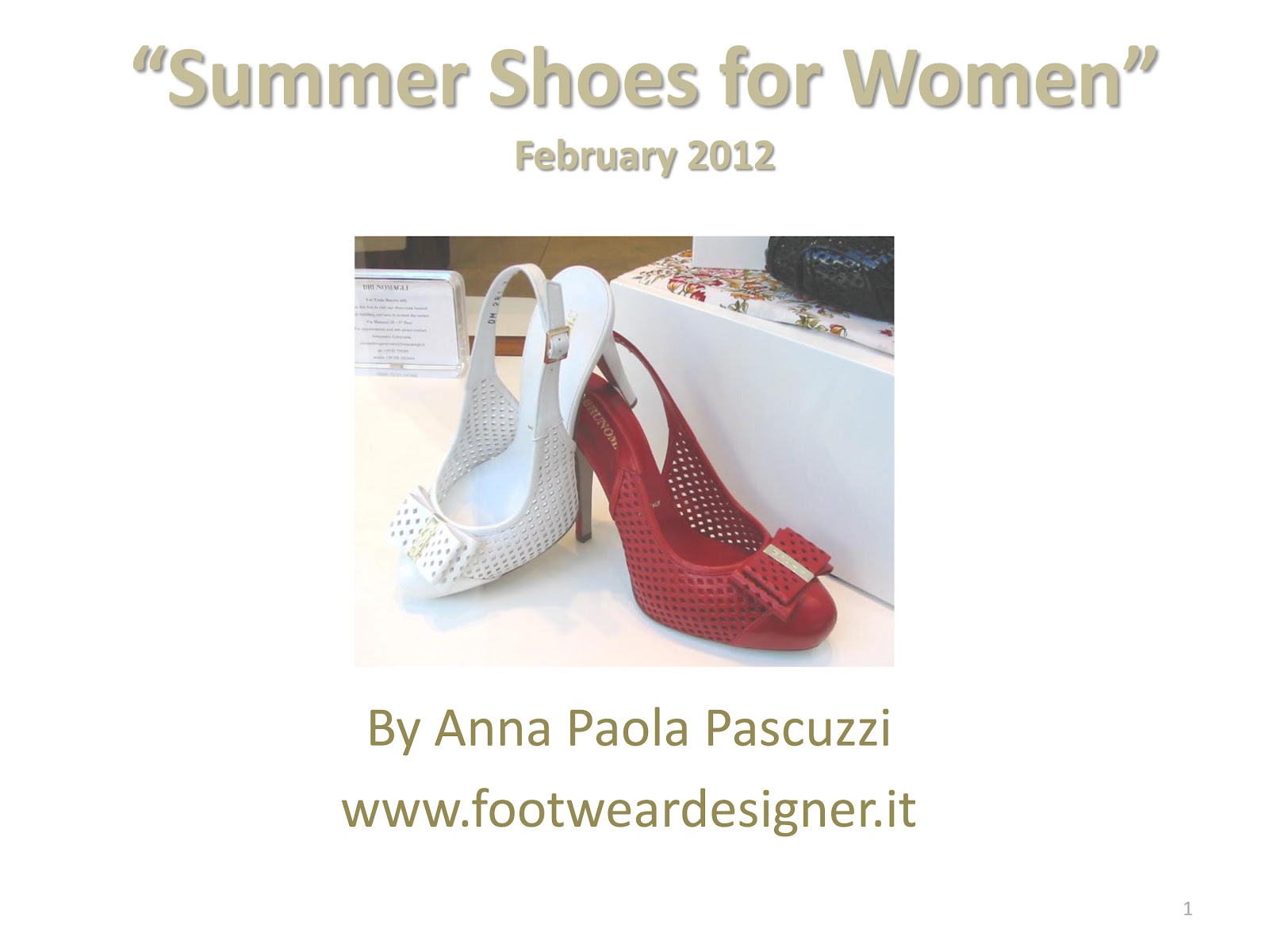 Italian Shoe Design Services "The summer shoes for women" PDF book is