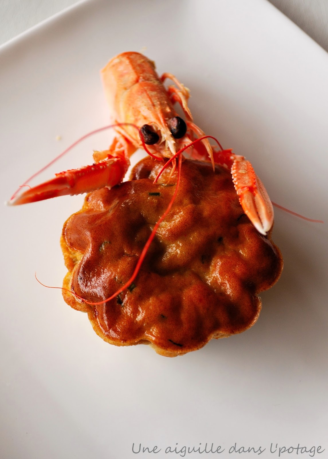 Flan de têtes de langoustines au Kari Gosse