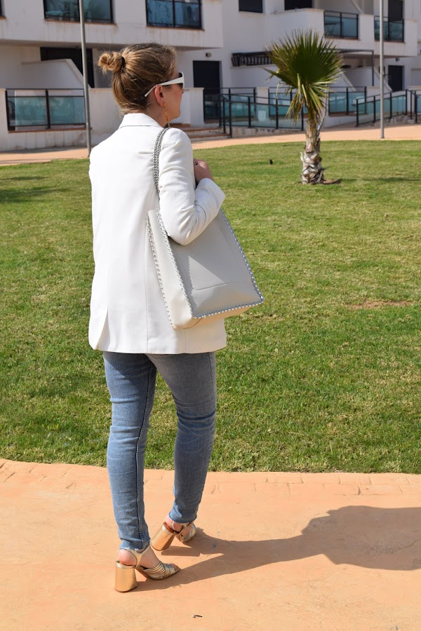 Blazer blanca primavera