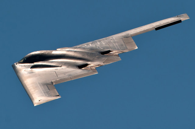 A B-2 Spirit flies June 4, 2011, above Ellsworth Air Force Base, S.D.