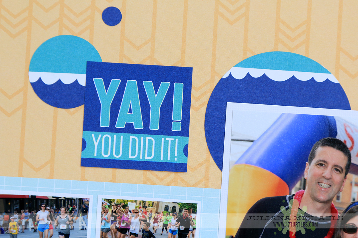 Yay You Did It Running Scrapbook Page by Juliana Michaels for Elle's Studio