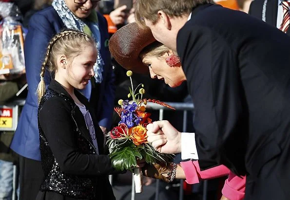 Queen Maxima wore Natan dress and GIANVITO ROSSI Suede pumps, Natan necklace