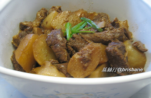 柱侯蘿蔔燜牛腩Stewed Beef Brisket in Chu Hou Sauce