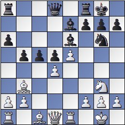 Posición partida de ajedrez Bolbochán-Albareda 1946, posición después de 17.Cg3