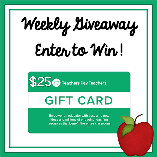 An Apple For The Teacher Weekly 25 Teachers pay Teachers Gift Card