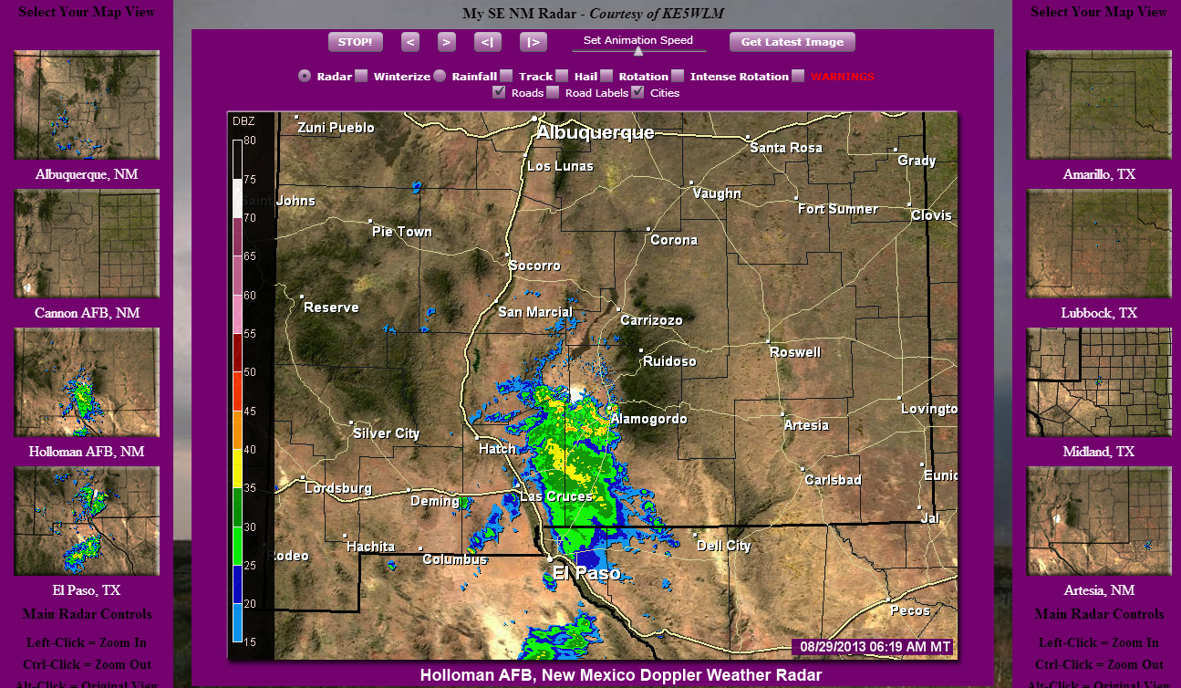 Southern New Mexico Gets Rain.