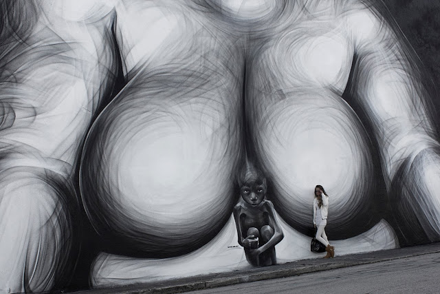 Street art by Greek artist iNO in Miami, Florida for Art Basel 2013. 1