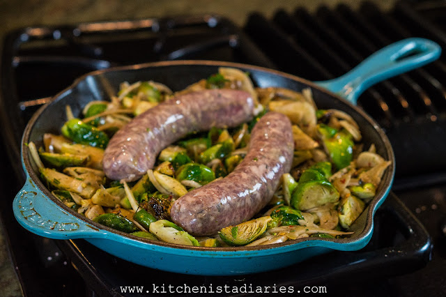 Skillet Roasted Sausage & Brussels Sprouts