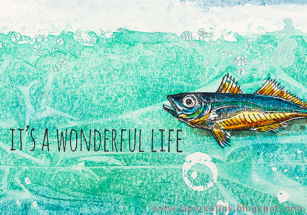 Layers of ink - Textured Watercolor Canvas Tutorial by Anna-Karin a wonderful life