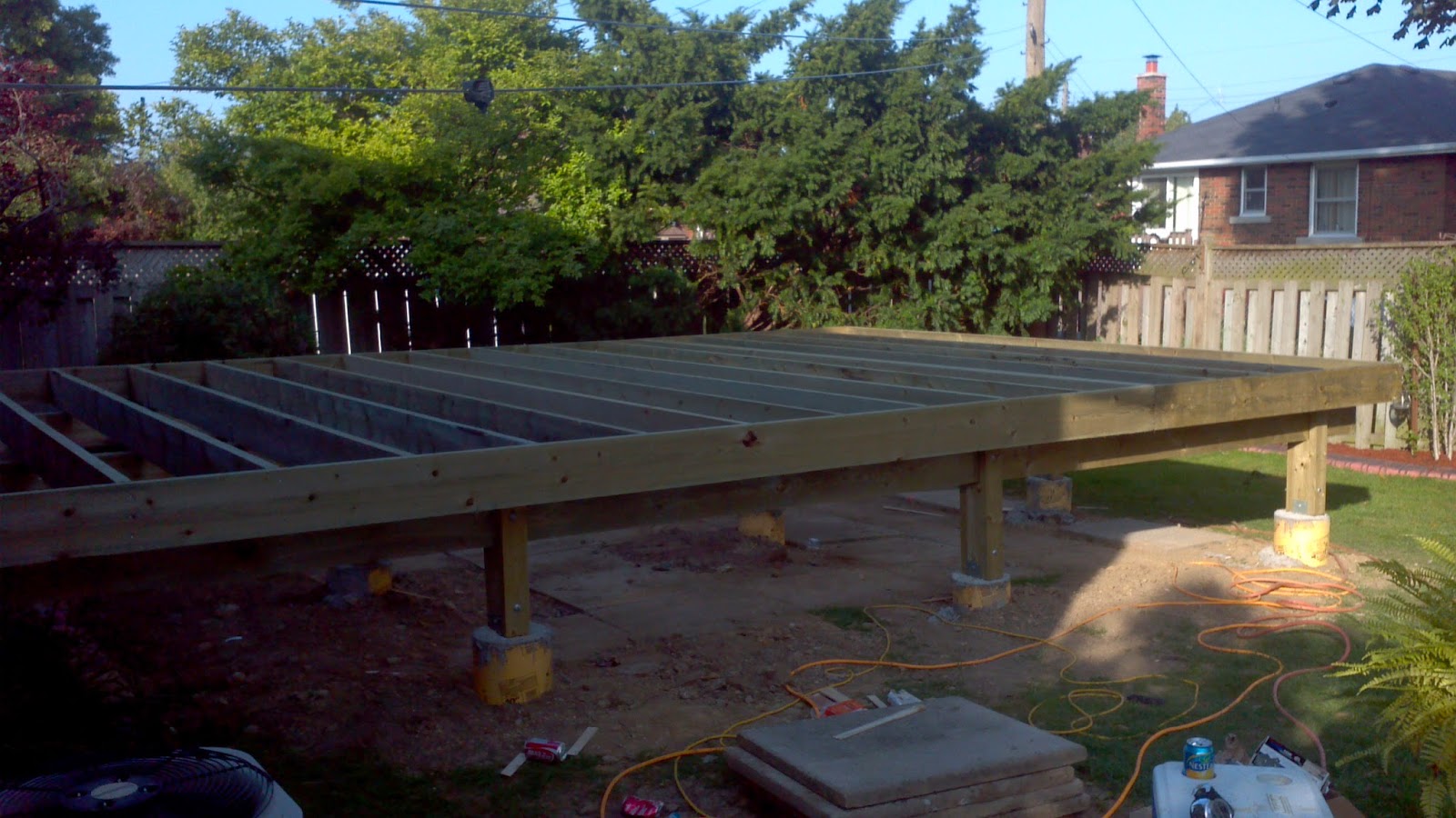 A Board and Beyond Home Improvements Backyard Deck Construction