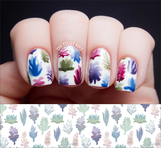 Chalkboard Nails: Succulent nail art inspired by Lindsay Nohl