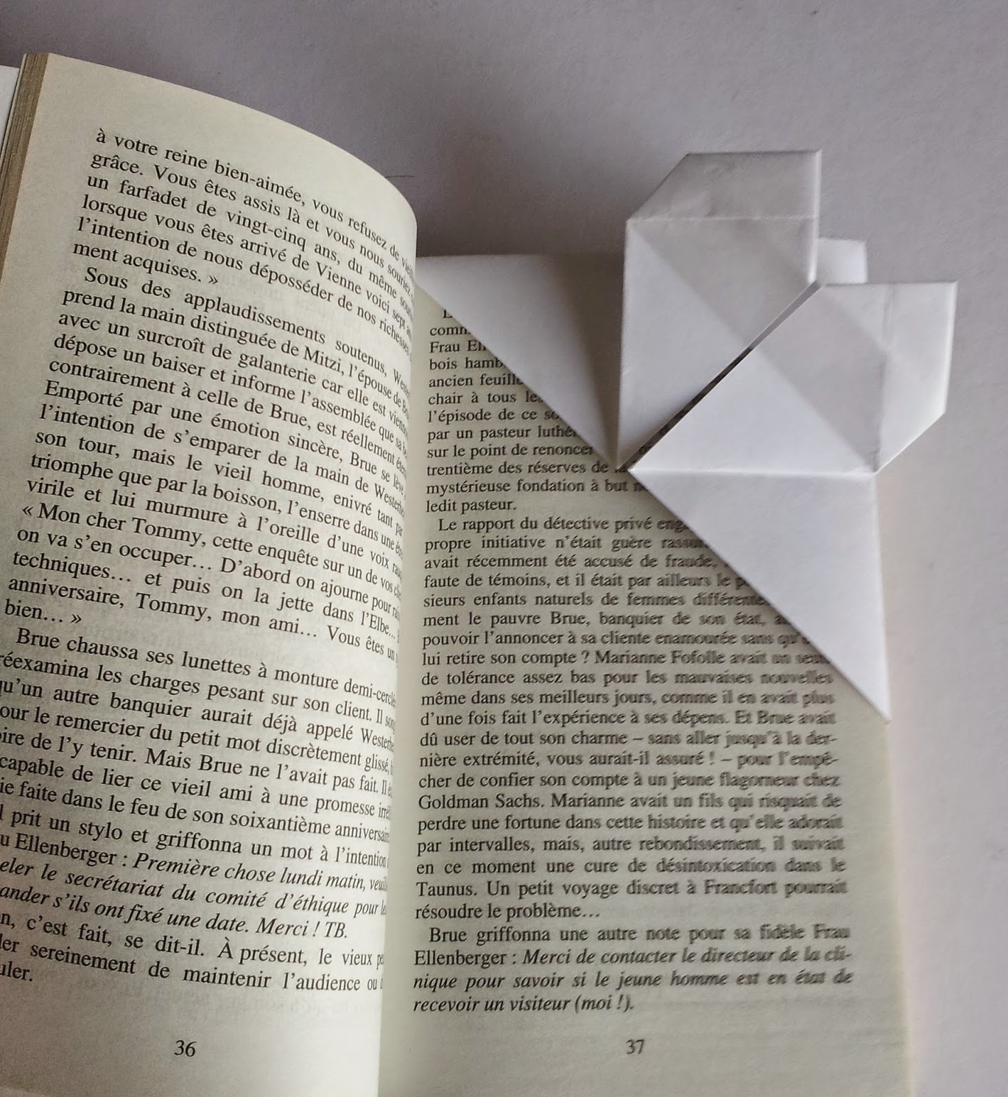 DIY Marque-page Origami Cœur