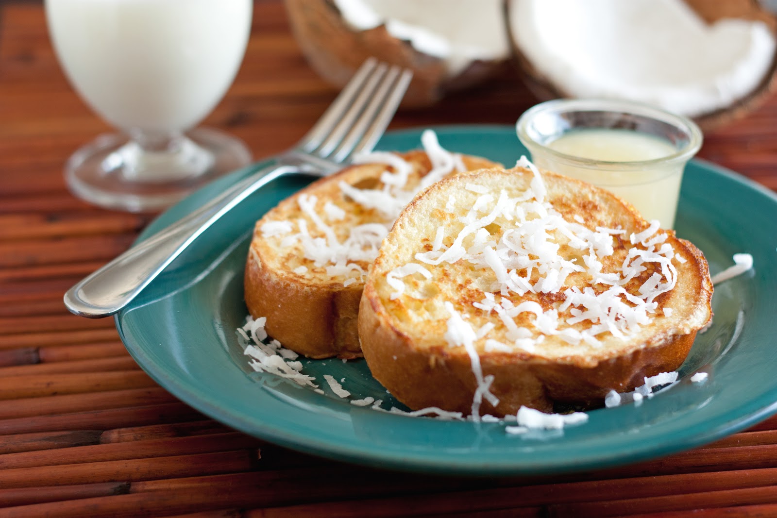 Coconut French Toast with Coconut Syrup Healty Food Recipes