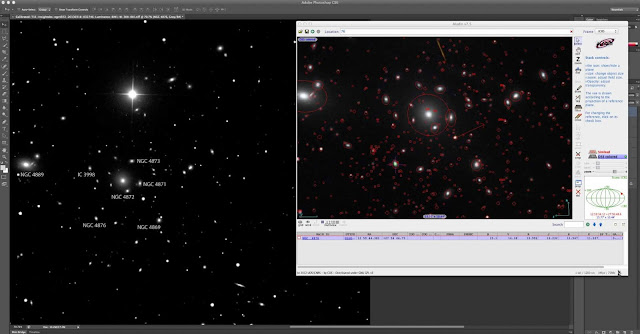 NGC 4872 and Surrounding Galaxies in the Coma Cluster Identified with Aladin Astronomy Software