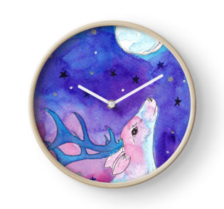  Moon Gazing Stag Clock