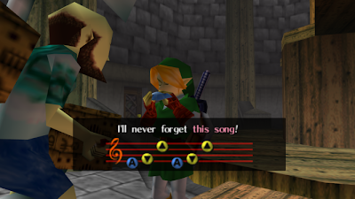 Link tocando la ocarina