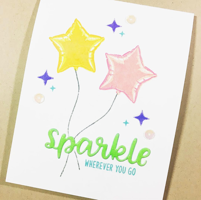 Sunny Studio Stamps: Bold Balloons Customer Card Share by Jess Crafts